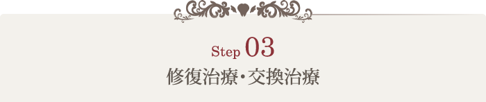 STEP4:修復治療・交換治療