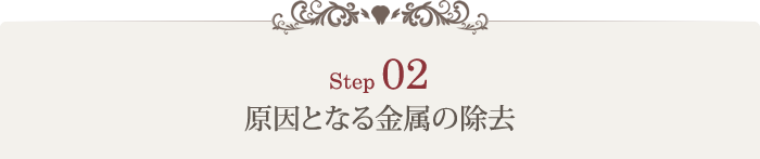 STEP2:原因となる金属の除去
